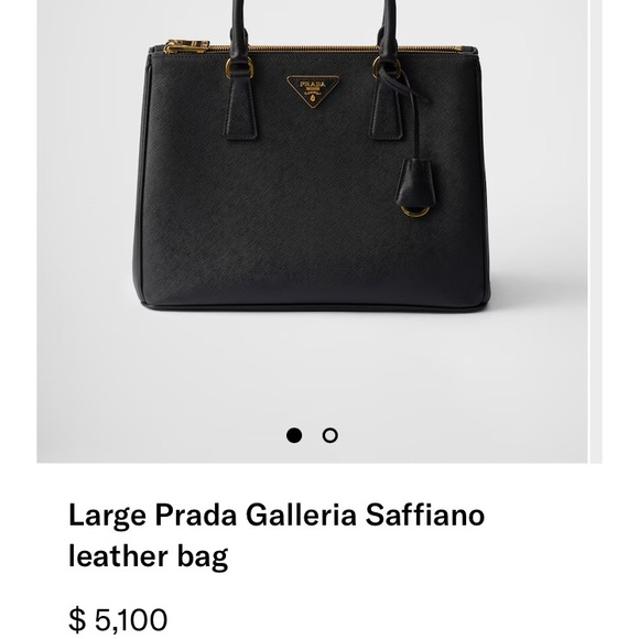 PRADA LEATHER 2-WAY GALLERIA SATCHEL BLK - Picture 16 of 16